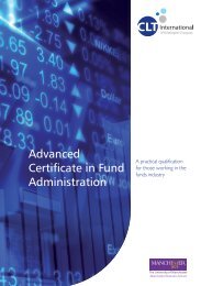 Advanced Certificate in Fund Administration - Brochure