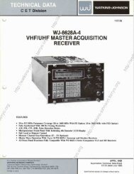 WJ-8628A-4 VHF/UHF Receiver and Controller - Watkins-Johnson