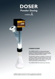 LAMBDA DOSER powder dosing instrument - Leaflet