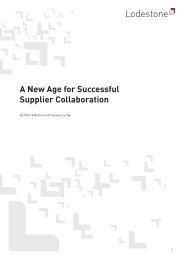 A New Age for Successful Supplier Collaboration - Lodestone