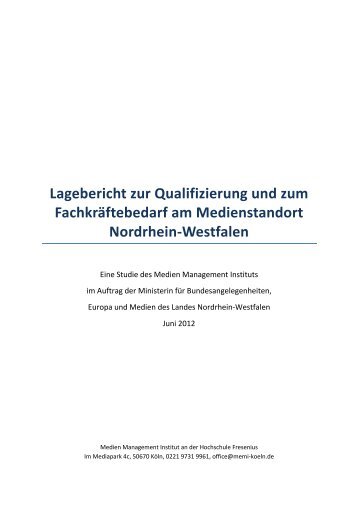 Lagebericht zur Qualifizierung und zum Fachkräftebedarf