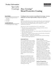 Dow CorningÂ® Metal Protective Coating - FirstPower Group LLC