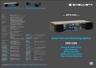 all in one … Audio Test and Monitoring System GMS 2100 - Ghielmetti