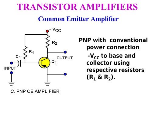 Transistor amplifiers aet 8 - NCATT