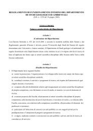 Regolamento Funzionamento DSGA - Università del Sannio