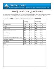 Family Satisfaction Questionnaire - National Maternal and Child Oral ...