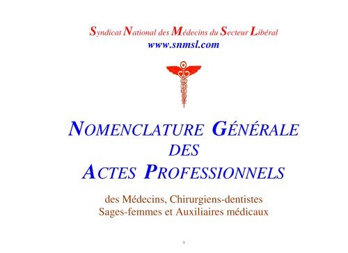 nomenclature gÃ©nÃ©rale des actes professionnels - Transparency