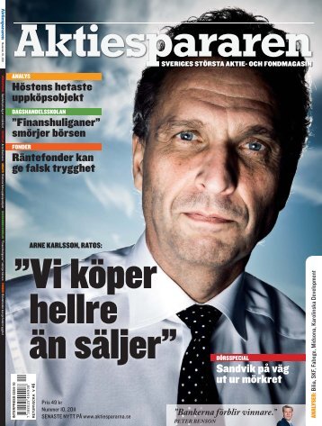 Finanshuliganerâ smÃ¶rjer bÃ¶rsen RÃ¤ntefonder kan ... - Aktiespararna
