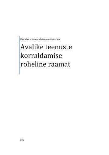 Avalike teenuste korraldamise roheline raamat