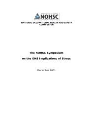 NOHSC Symposium on the OHS Implications of Stress - Safe Work ...