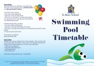 Swimming Pool Timetable - St Bees School