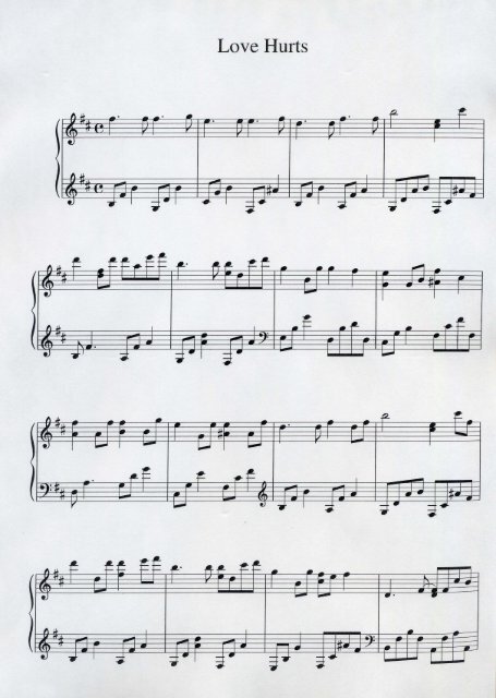 Yiruma â€“ Love Hurts - Daily Piano Sheets