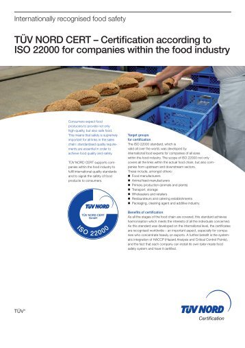 ISO 22000 Type : pdf - tüv nord  group