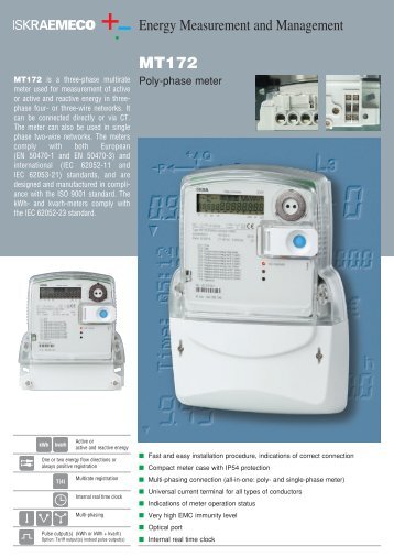 MT172 Poly-phase Meter - Iskraemeco UK