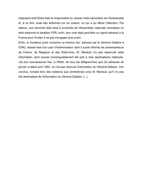 Audition du Colonel Bernard Cussac - France Rwanda GÃ©nocide