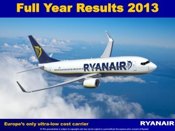 Ryanair Full Year Results 2013 Presentation