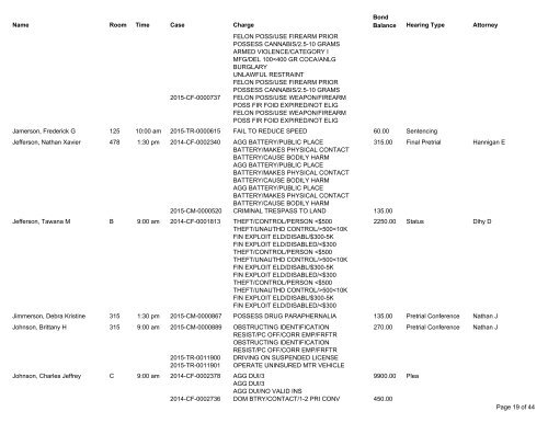 Winnebago County Circuit Court Criminal Docket