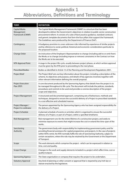 Project Management Guidelines - National Transport Authority