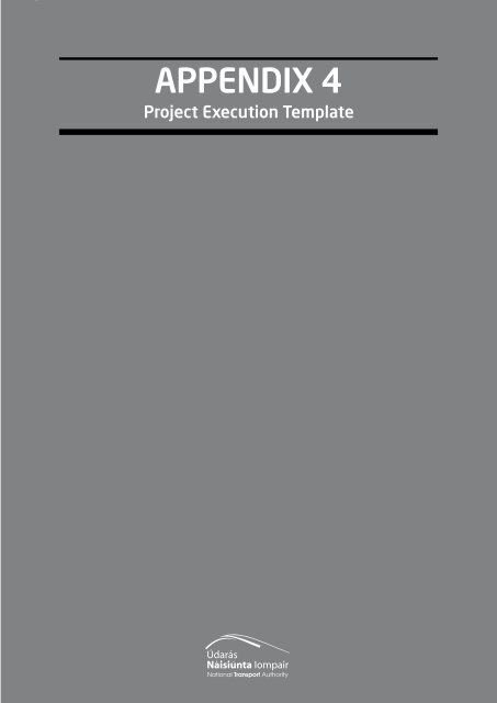 Project Management Guidelines - National Transport Authority