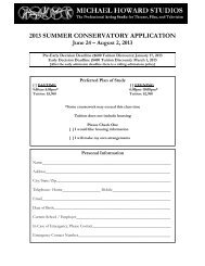 2013SummerApplicatio.. - Michael Howard Studios