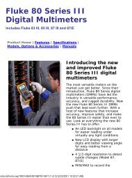 Fluke 80 Series III Digital Multimeters - MetricTest