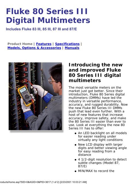 Fluke 80 Series III Digital Multimeters - MetricTest