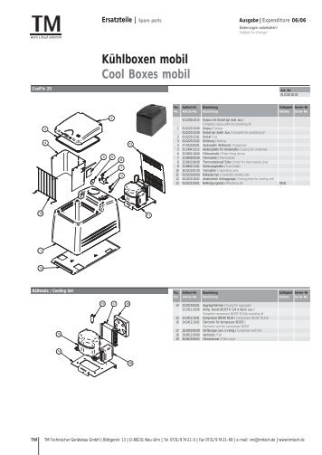 Kühlboxen mobil Cool Boxes mobil - TM Technischer Gerätebau