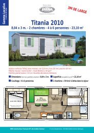Titania 2010 8,04 x 3 m. - 2 chambres - 4 Ã  6 personnes - KaMAxx
