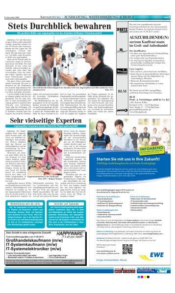 Sonderseiten Ausbildung Teil 2 Wochenblatt - MyLife - Das ...