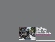 Markham Built Form, Height and Massing Study - Town of Markham