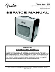 Fender Champion 600 Service Manual - Amp Archives