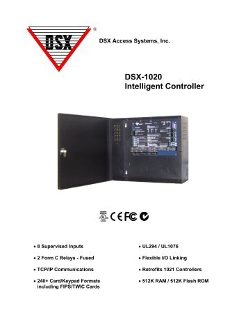 DSX-1020 Intelligent Controller - DSX Access Systems, Inc.