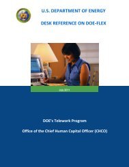 U.S. DEPARTMENT OF ENERGY DESK REFERENCE ON DOE-FLEX