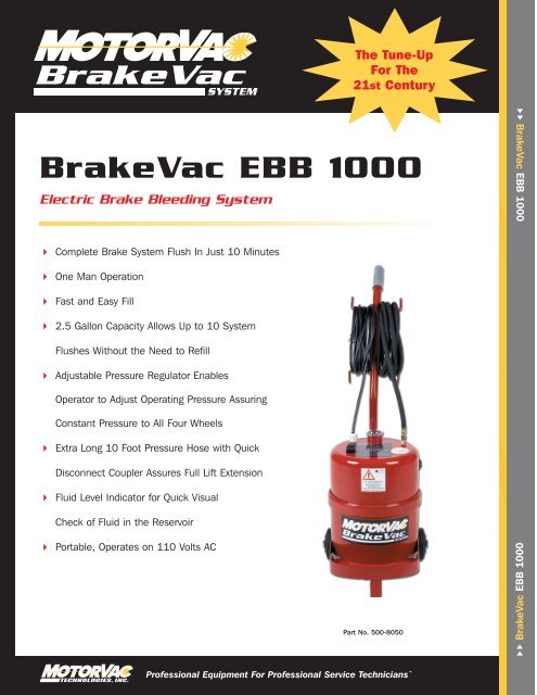 motorvac brakevac ebb 1000 - aesco