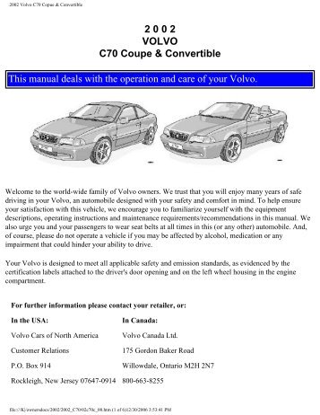 2002 Volvo C70 Copue & Convertible - Club Volvo - Romania