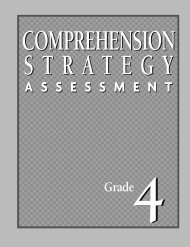 Ongoing Comprehension Strategy Assessment - Benchmark ...