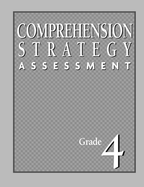 Ongoing Comprehension Strategy Assessment - Benchmark ...