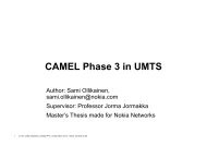 CAMEL Phase 3 in UMTS