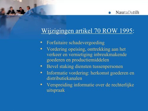 Implementatie van Richtlijn 2004/48 EG betreffende ... - NautaDutilh