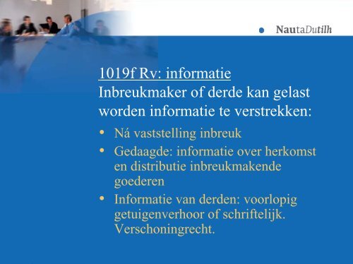 Implementatie van Richtlijn 2004/48 EG betreffende ... - NautaDutilh