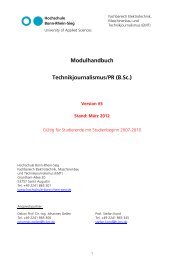 Modulhandbuch Technikjournalismus/PR (B.Sc.) - Fachbereich ...