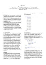 How to Use SAS for Logistic Regression with Correlated Data Oliver ...