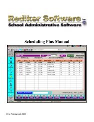 Scheduling Plus Manual - Rediker Software, Inc.