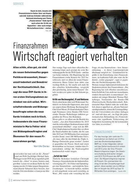 Ausgabe 05/2011 Wirtschaftsnachrichten SÃƒÂ¼d