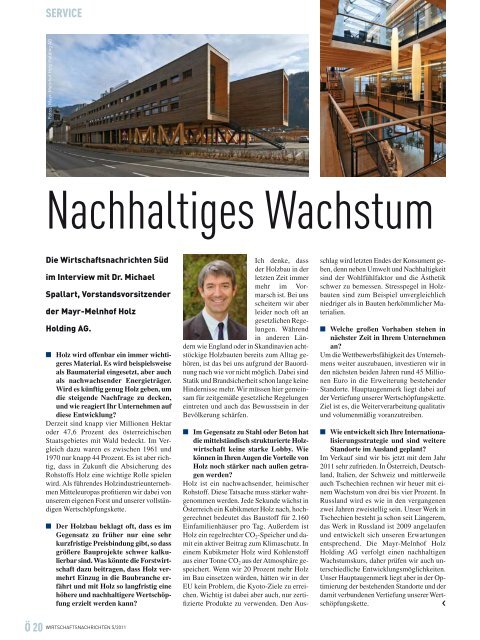 Ausgabe 05/2011 Wirtschaftsnachrichten SÃƒÂ¼d