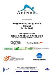 Finales - Royal Ghent Swimming Club
