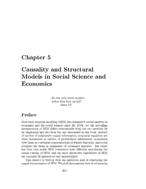5 Causality And Structural Models In The Social Sciences Ucla