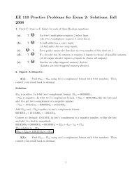 EE 110 Practice Problems for Exam 2: Solutions, Fall 2008