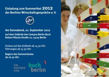 Einladung zum Sommerfest 2012 der Berliner Wirtschaftsgespräche ...