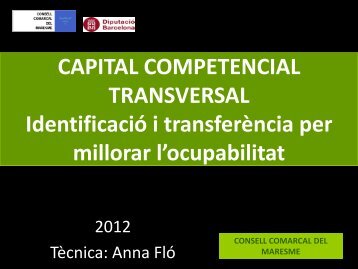 Competències - Consell Comarcal del Maresme